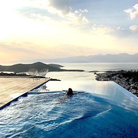 Villa Estee, Luxury Villa With Private Infinity Pool And Jacuzzi Elounda Екстериор снимка