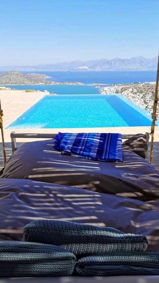 Villa Estee, Luxury Villa With Private Infinity Pool And Jacuzzi Elounda Екстериор снимка