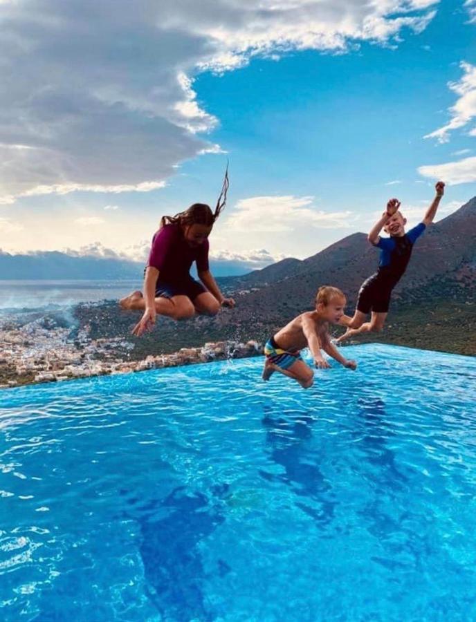 Villa Estee, Luxury Villa With Private Infinity Pool And Jacuzzi Elounda Екстериор снимка