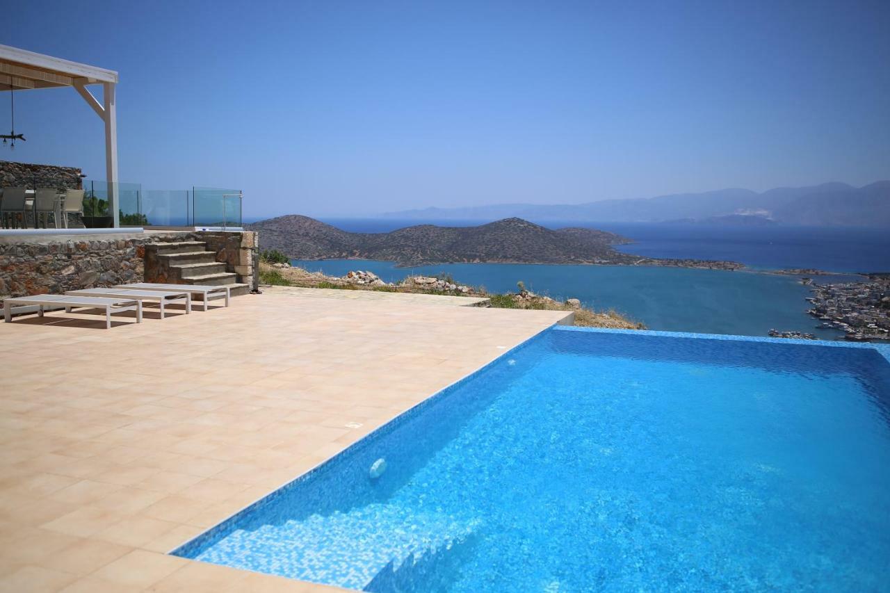 Villa Estee, Luxury Villa With Private Infinity Pool And Jacuzzi Elounda Екстериор снимка