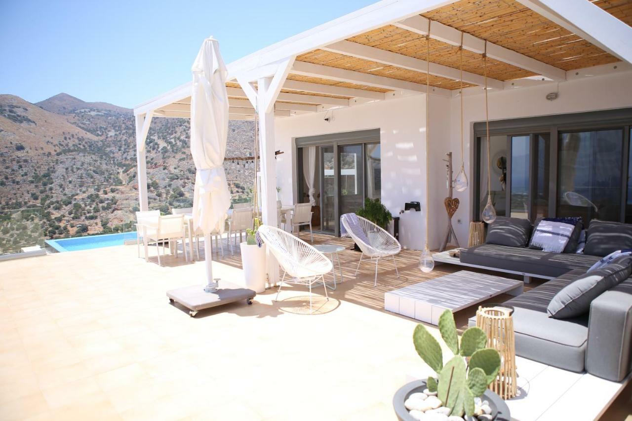 Villa Estee, Luxury Villa With Private Infinity Pool And Jacuzzi Elounda Екстериор снимка